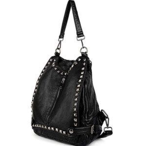 New Rivet Studded Leather Shoulder Bag Backpack
